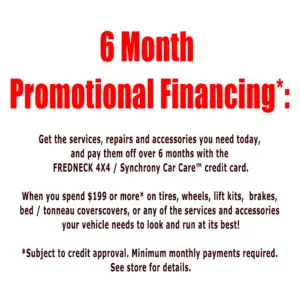 6 month promotional financing